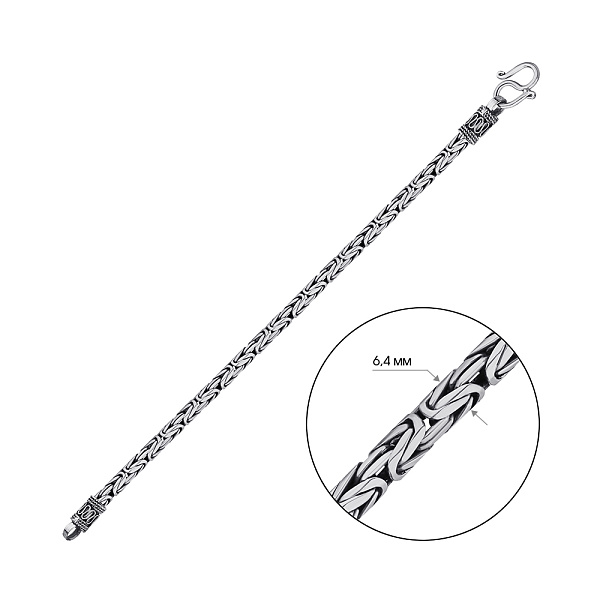 Серебряный браслет плетения Лисий хвост (арт. 7909/3848) – изображение 4