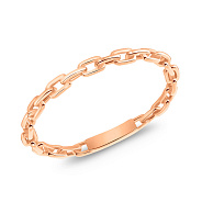 Фото Тонкое золотое кольцо "Звенья" без камней  (арт. 155551)