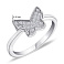 Серебряное кольцо «Бабочка» с фианитами (арт. 7501/5046) – изображение 2