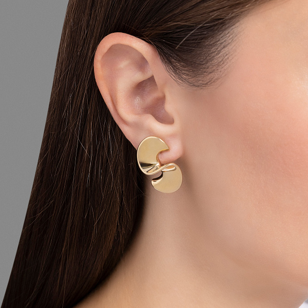 Серьги из желтого золота (арт. 111408ж) – изображение 2