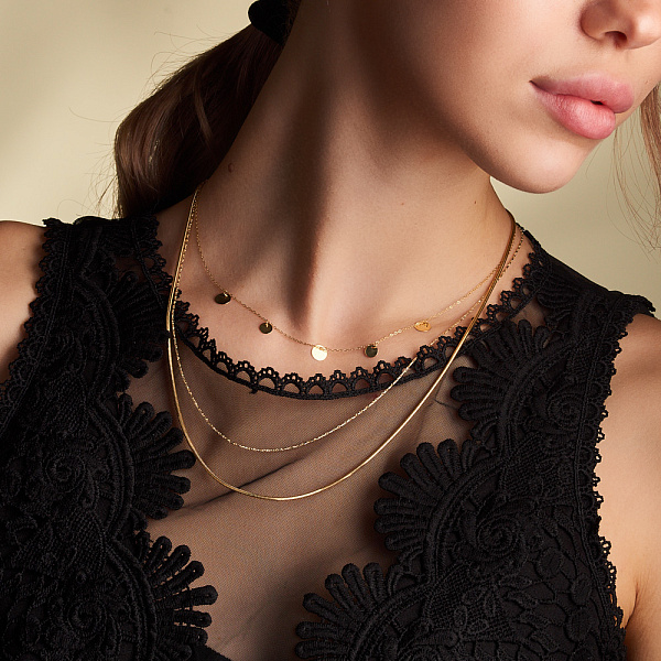 Кольє "Монети" золоте в жовтому кольорі металу (арт. 352169ж) – зображення 2