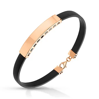 Браслет з каучука з золотою вставкою (арт. 326564)