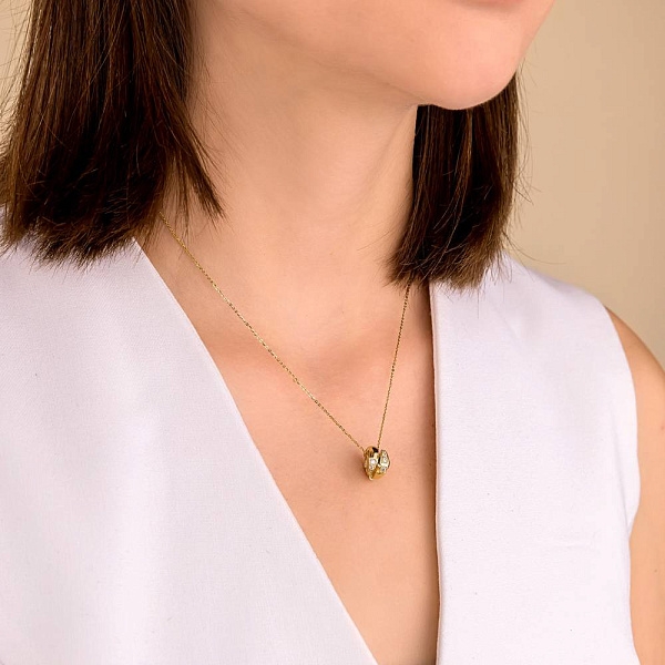 Підвіс з жовтого золота з фіанітами (арт. 424901ж) – зображення 2