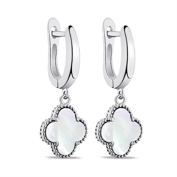 Серебряные серьги с перламутром (арт. 7502/4265/10п) – изображение 1
