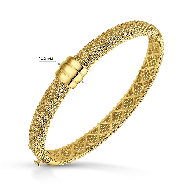 Жесткий браслет из желтого золота (арт. 3261322ж) – изображение 7
