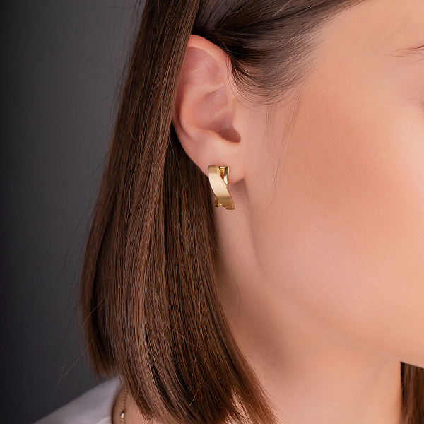 Золотые серьги (арт. 109480жм) – изображение 2