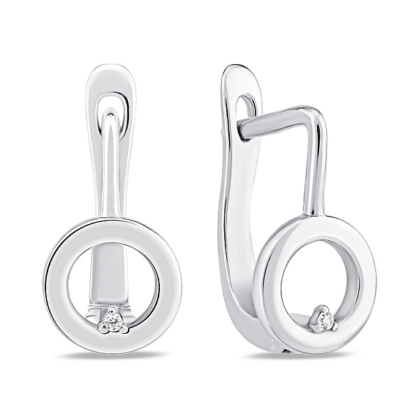 Серьги из серебра с фианитами (арт. 7502/3996) – изображение 1