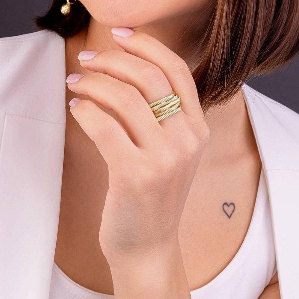 Кольцо Francelli из желтого золота (арт. 155725ж) – изображение 3