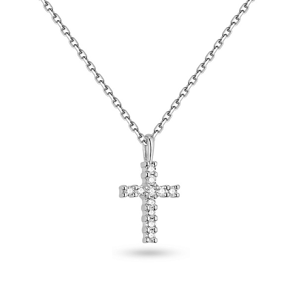 Кольє з білого золота з діамантами (арт. Ц011280015б) – зображення 1