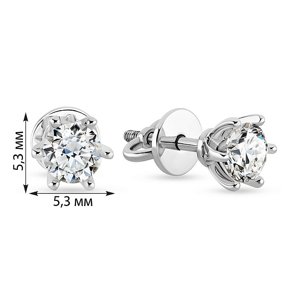 Золотые пусеты с бриллиантами (арт. Т01117806046б) – изображение 3