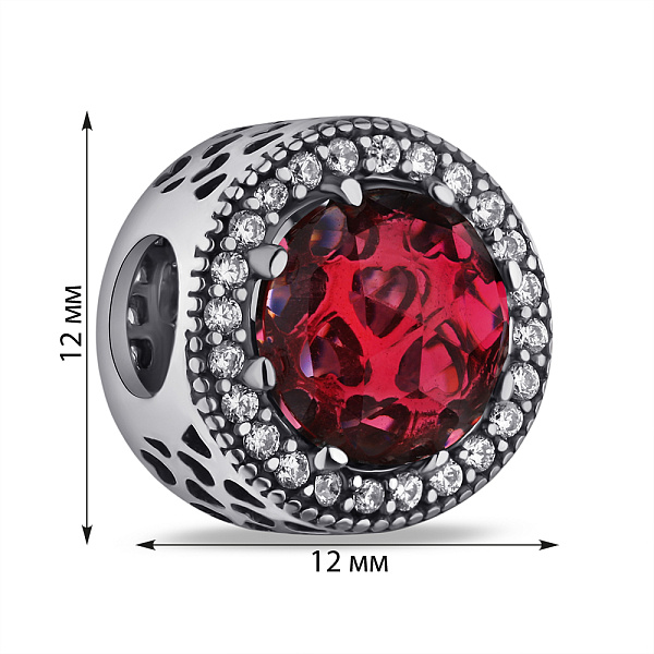 Серебряный шарм с альпинитом (арт. 7903/П5ФРУ/7003) – изображение 2