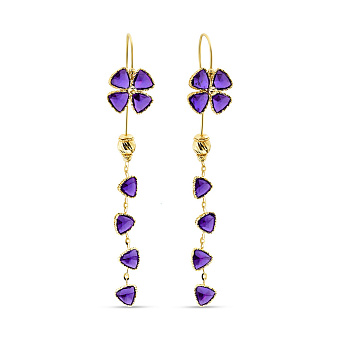 Золотые серьги с подвесками Francelli (арт. 106837жф)