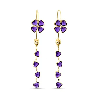 Золоті сережки з підвісками Francelli (арт. 106837жф)