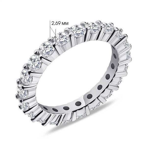 Кольцо из серебра с фианитами (арт. 7501/5372) – изображение 2