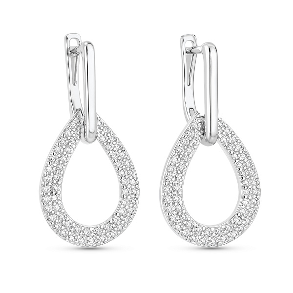 Серьги из серебра с фианитами (арт. 7502/10146) – изображение 1