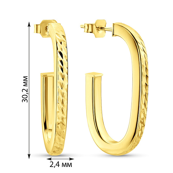 Серьги из желтого золота (арт. 1091572/30ж) – изображение 4
