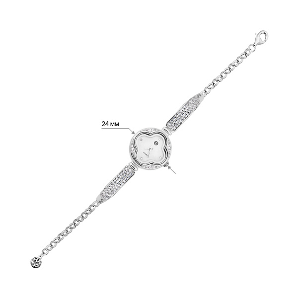 Серебряные часы с россыпью фианитов (арт. 7526/296) – изображение 2