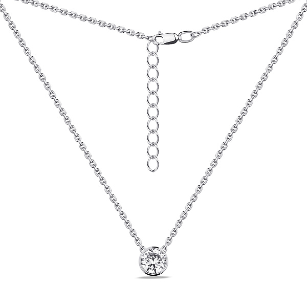 Серебряное колье с фианитом (арт. 7507/7-2035.0.2) – изображение 2