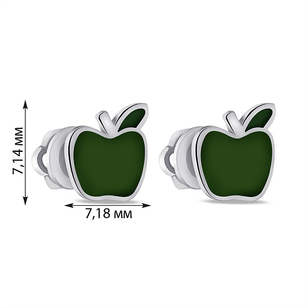Детские серьги из серебра (арт. 7518/1068везсю) – изображение 2