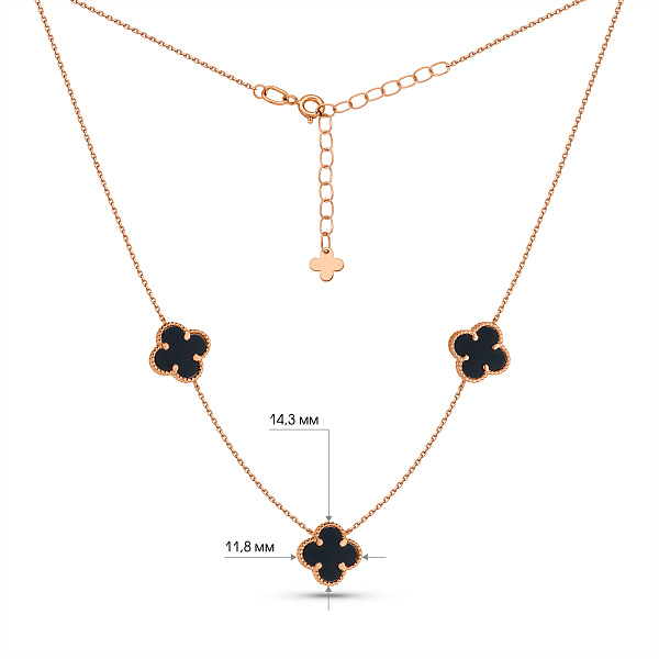 Золотое колье Клевер (арт. 361494/10о) – изображение 3