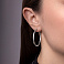 Серьги-кольца из белого золота (арт. 122104/35б) – изображение 2