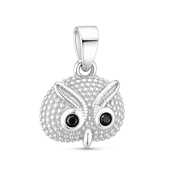 Серебряная подвеска сова с фианитами (арт. 7503/4857ч) – изображение 1