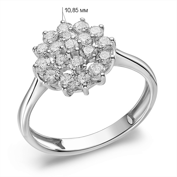 Золота каблучка з діамантами (арт. К011646070б) – зображення 4