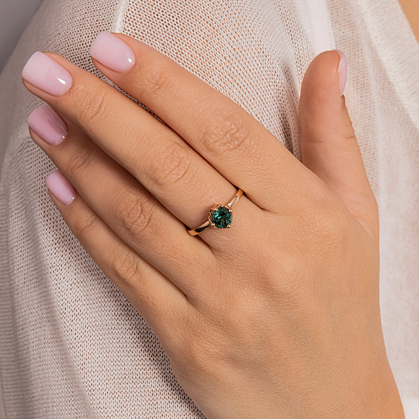 Золотое кольцо с кварцем (арт. 141229Пз) – изображение 2