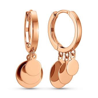 Фото Серьги из красного золота (арт. 1101242)