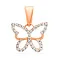 Золота підвіска «Метелик» з білими фіанітами (арт. 440423) – зображення 1