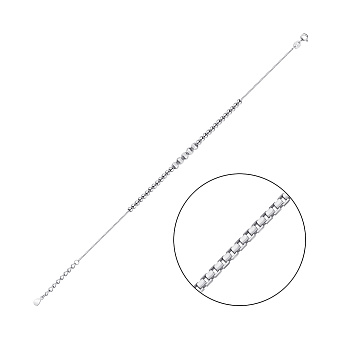 Серебряный браслет на ногу (арт. 7509/4747н)