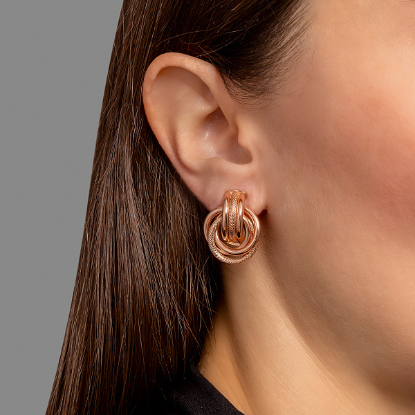 Золоті сережки без каменів (арт. 1092145) – зображення 2