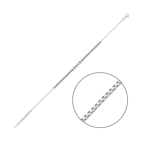 Серебряный браслет на ногу (арт. 7509/4747н) – изображение 1