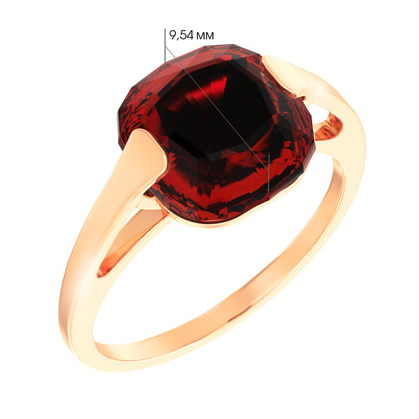 Золотое кольцо с кварцем (арт. 140480ПкГ) – изображение 2