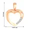 Золотая подвеска «Сердце» с фианитами (арт. 440478) – изображение 2