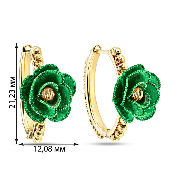 Золотые серьги Francelli (арт. 106482жз) – изображение 2