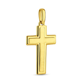 Крестик без распятия из желтого золота (арт. 440410жм)