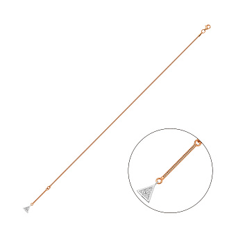 Фото Золотий браслет на ногу з підвісною частиною (арт. 326307кбн)