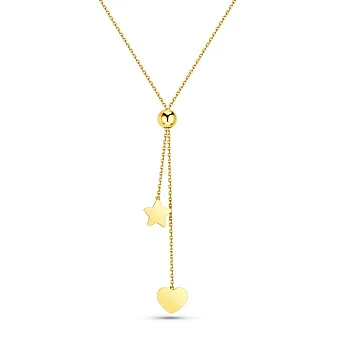 Колье из желтого золота с регулируемым размером (арт. 352567ж)