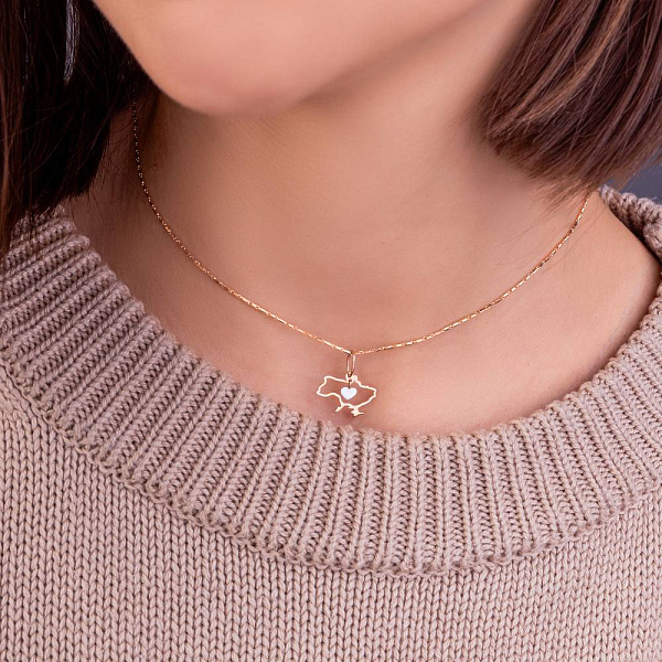 Золотий підвіс Україна (арт. 440953) – зображення 2