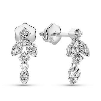 Фото Золотые серьги с бриллиантами (арт. С341623020б)