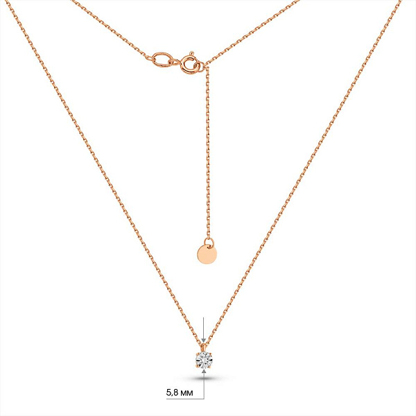 Золотое колье с бриллиантами (арт. Ц011667005) – изображение 4