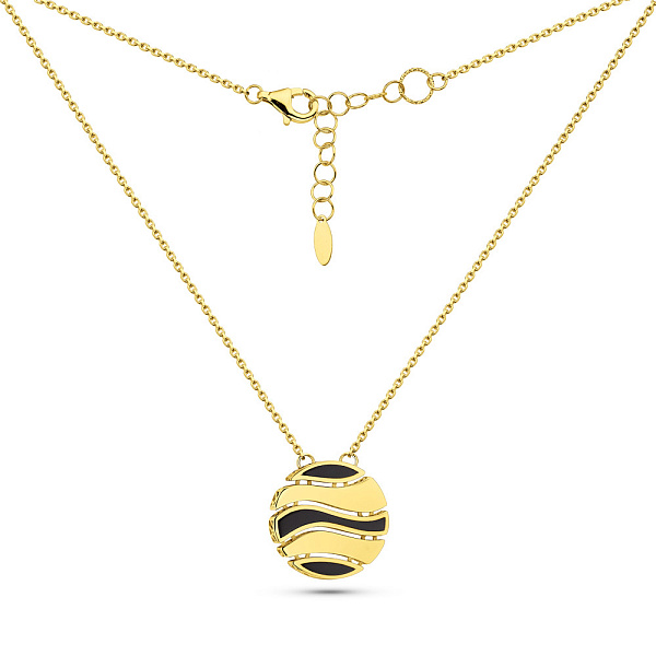 Золоте кольє Francelli з оніксом (арт. 352717жо) – зображення 2