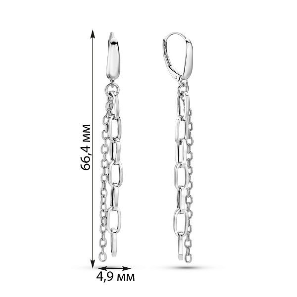 Сережки з білого золота Ланки (арт. 1091578б) – зображення 5