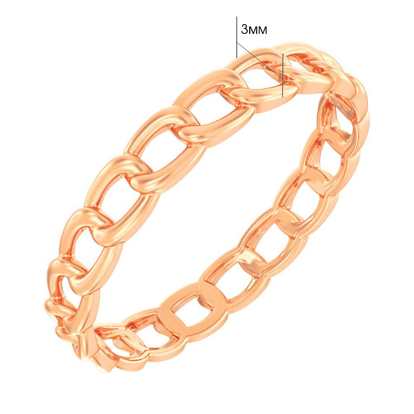 Золотое кольцо "Звенья"  (арт. 140892) – изображение 3