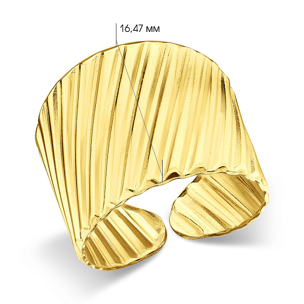 Каблучка з жовтого золота з візерунком (арт. 156280ж) – зображення 2