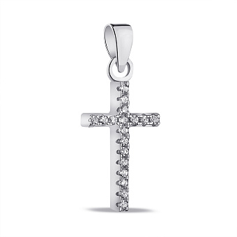 Срібний хрестик з фіанітами (арт. 7503/3524)