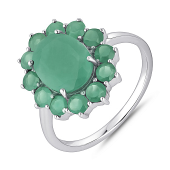 Массивное серебряное кольцо Цветок (арт. 7501/1990124Изм)