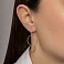 Длинные золотые серьги с подвесками (арт. 110681) – изображение 2