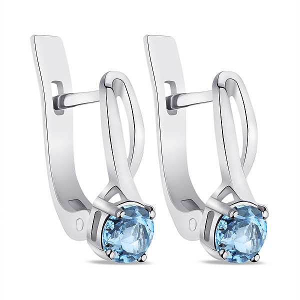 Серебряные серьги с топазом (арт. 7502/390Пгсп) – изображение 1